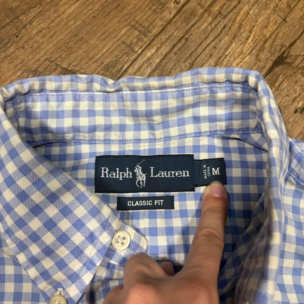Ralph Lauren Men’s Polo Button Down Dress Gingham Shirt Size‎ M